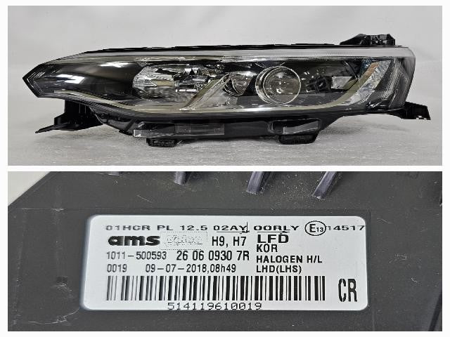 2018 Renault Talisman SM6 Left LED Headlight 260609307R