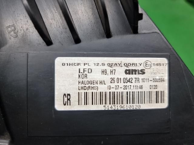 2017 Renault Talisman SM6 Right Headlight 260105427R