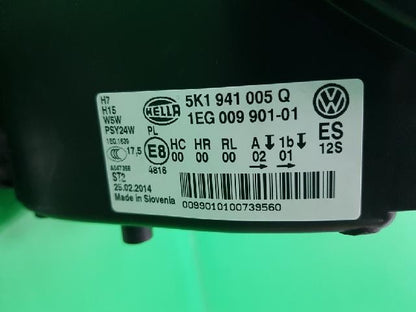 2010 Volkswagen Golf TDI Left Headlight 5K1941005Q