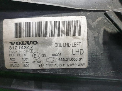 2011 Volvo S80 D5 Left Xenon Headlight 31214347