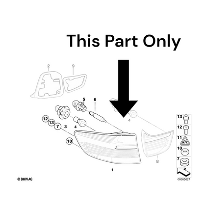 BMW X6 E71, E72 Hybrid Rear light in the side panel PAIR GENUINE 7179983 7179984
