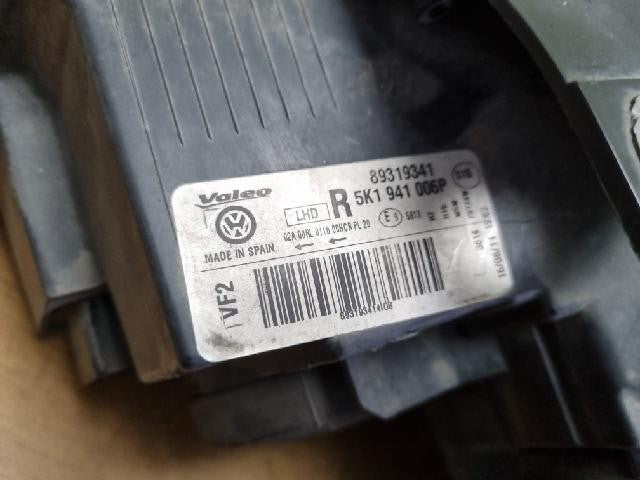 2012 Volkswagen TDI Right Halogen Headlight 5K1941006P