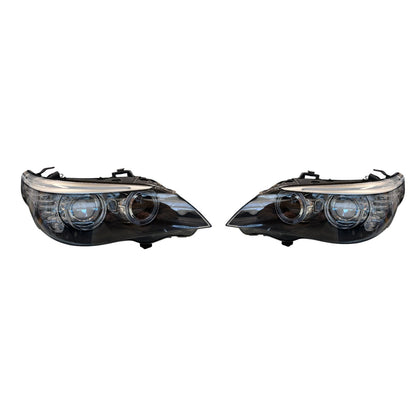 BMW 5 Series E60 E61 LCI Xenon Headlight PAIR USED GENUINE 7177751 7177752