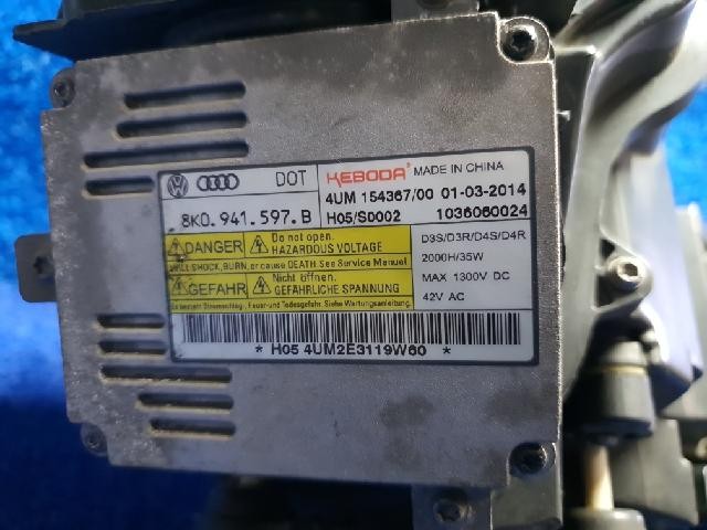2014 Volkswagen Phaeton Left Xenon Headlight 3D1941751A